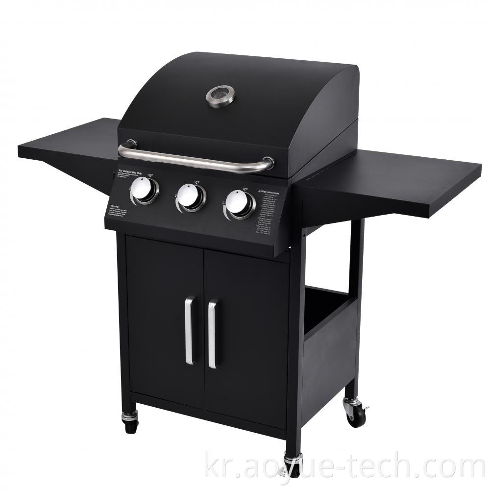 3 Burner powder coated gas grill